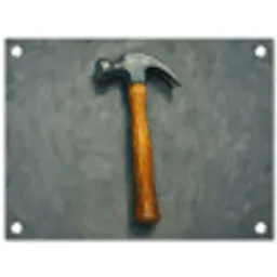 Hamer - Schilderij - Gereedschap tuinposter los doek klein -3d