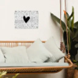 Hartje - Design - Wit tuinposter los doek klein -sfeer7