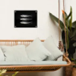 Haring - Vissen - Zwart tuinposter los doek klein -sfeer7