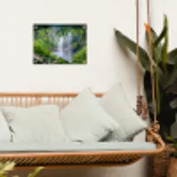 Verborgen Waterval tuinposter los doek klein -sfeer7