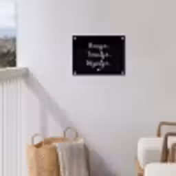 Huisje, tuintje, wijntje - Quotes - Tekst - Wijn - Thuis tuinposter los doek klein -sfeer8