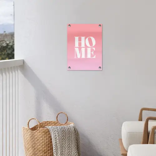 Home - Letters - Groot - Roze tuinposter los doek klein -sfeer8
