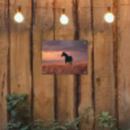 Paard - Wolken - Open veld tuinposter los doek klein -sfeer1