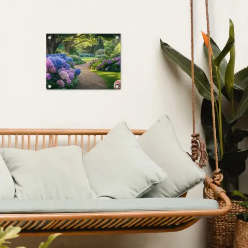 Hortensia- Park - Pad tuinposter los doek klein -sfeer7