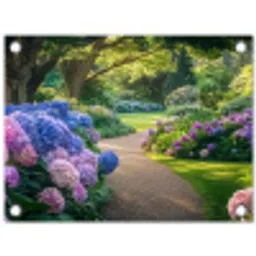Hortensia- Park - Pad tuinposter los doek klein -3d