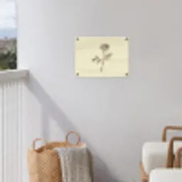 Illustratie - Zwart - Roos tuinposter los doek klein -sfeer8