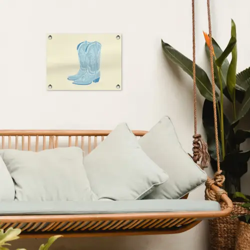 Illustratie - Cowboylaarzen - Patroon tuinposter los doek klein -sfeer7