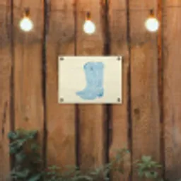Illustratie - Cowboylaarzen - Patroon tuinposter los doek klein -sfeer1