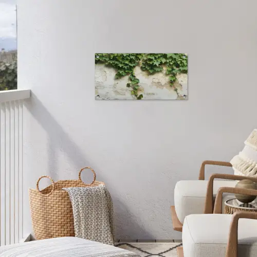 Klimop - Muur - Groen tuinposter los doek klein -sfeer8