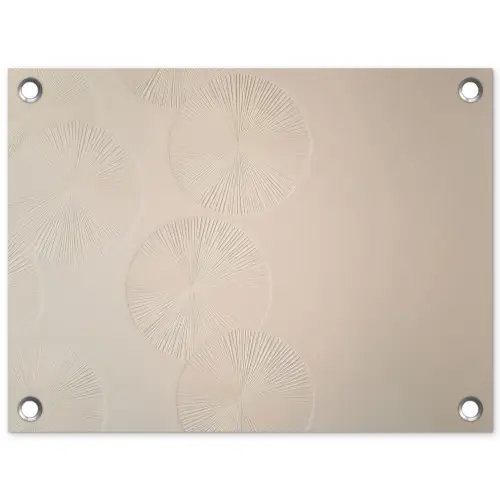 Japandi - Beige - Modern tuinposter los doek klein -3d
