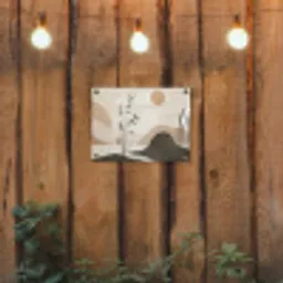 Japandi - Landschap - Beige tuinposter los doek klein -sfeer1