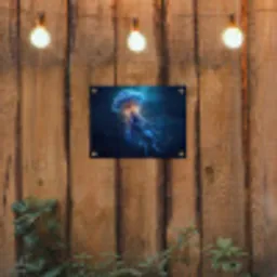 Kwal - Lichtgevend - Tentakels - Blauw tuinposter los doek klein -sfeer1