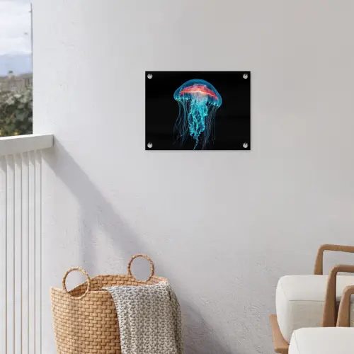 Kwal - Tentakels - Blauw - Licht tuinposter los doek klein -sfeer8