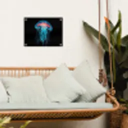 Kwal - Tentakels - Blauw - Licht tuinposter los doek klein -sfeer7