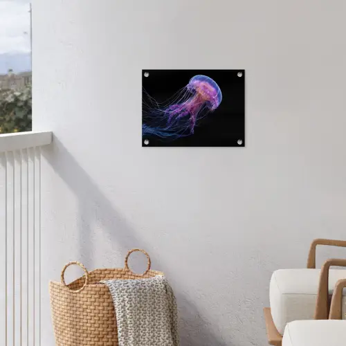 Kwal - Doorzichtig - Roze - Tentakels tuinposter los doek klein -sfeer8