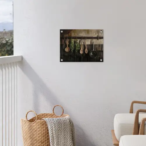 Keukengerei - Rustiek - Tegels - Kruiden tuinposter los doek klein -sfeer8