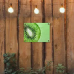 Kiwi - Groen - Fris tuinposter los doek klein -sfeer1