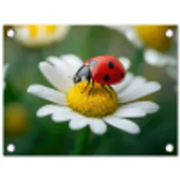 Lieveheersbeestje - Rood - Margriet tuinposter los doek klein -3d