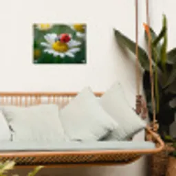 Lieveheersbeestje - Rood - Margriet tuinposter los doek klein -sfeer7