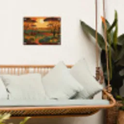 Landschap - Afrikaans - Zon tuinposter los doek klein -sfeer7