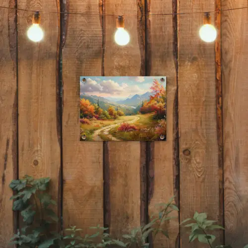 Landschap - Illustratie - Natuur tuinposter los doek klein -sfeer1