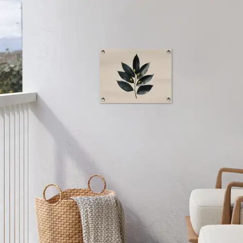 Laurierbladeren - Bloemknoppen - subtiel tuinposter los doek klein -sfeer8