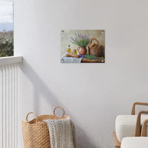 Lavendel - Brood - Stilleven tuinposter los doek klein -sfeer8
