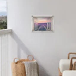 Lavendelvelden bij Zonsopgang tuinposter los doek klein -sfeer8