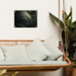 Blad - Groen - Nerven - Regendruppels tuinposter los doek klein -sfeer7