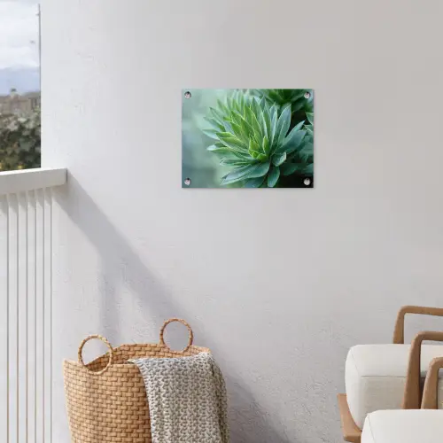 Blad - Plant - Groen - Textuur tuinposter los doek klein -sfeer8