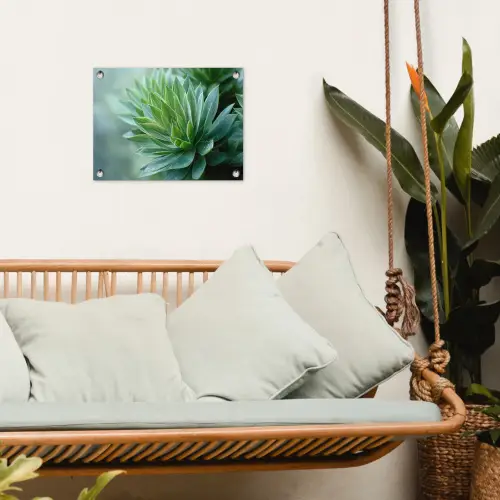 Blad - Plant - Groen - Textuur tuinposter los doek klein -sfeer7