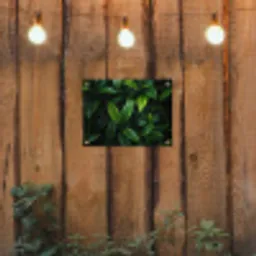 Bladeren - Regendruppels - Licht - Groen tuinposter los doek klein -sfeer1