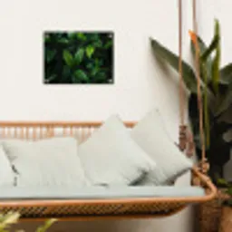 Bladeren - Regendruppels - Licht - Groen tuinposter los doek klein -sfeer7