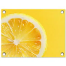 Citroen - Geel - Zonnig tuinposter los doek klein -3d