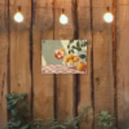 Citroenen - Glas - Tafelkleed - Geblokt tuinposter los doek klein -sfeer1