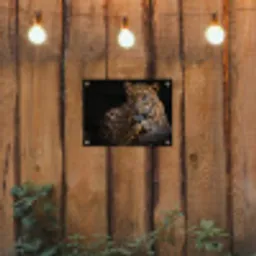 Luipaard in rust tuinposter los doek klein -sfeer1