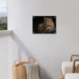 Luipaard in rust tuinposter los doek klein -sfeer8