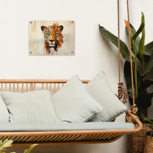 Luipaard - Symmetrisch - Strepen tuinposter los doek klein -sfeer7