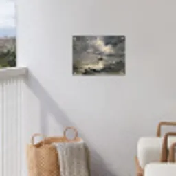 Vuurtoren - Golven - Storm tuinposter los doek klein -sfeer8