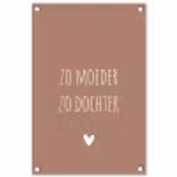 Zo moeder zo dochter - Dochter - Mama - Spreuken - Quotes tuinposter los doek klein -3d