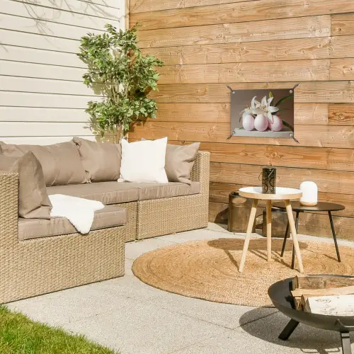 Lelies - Eieren - Pasen tuinposter los doek klein -sfeer4