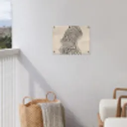 Lijnen - Abstract - Golvend - Zwart tuinposter los doek klein -sfeer8