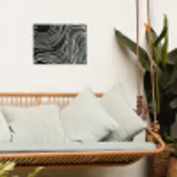 Lijnen - Patroon - Abstract - Wit tuinposter los doek klein -sfeer7