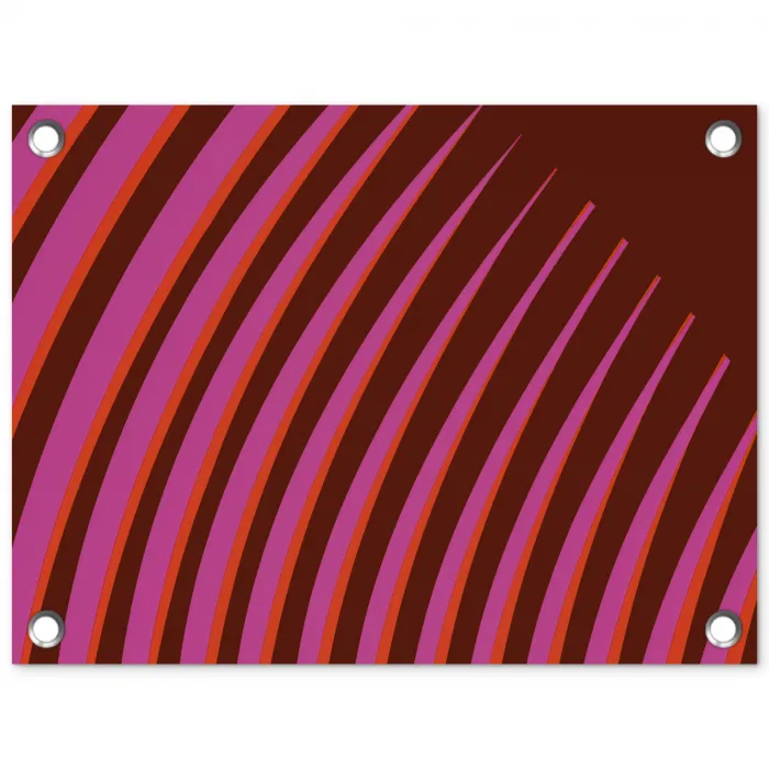 Lijnen - Rood - Beweging tuinposter los doek klein -3d