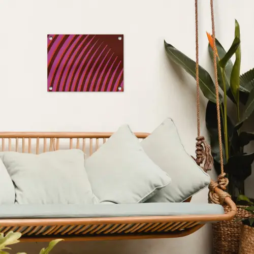 Lijnen - Rood - Beweging tuinposter los doek klein -sfeer7