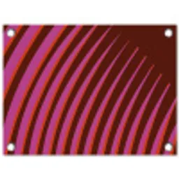 Lijnen - Rood - Beweging tuinposter los doek klein -3d