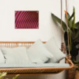 Lijnen - Rood - Beweging tuinposter los doek klein -sfeer7