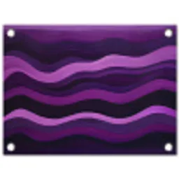 Lijnen - Golven - Paars - Abstract tuinposter los doek klein -3d