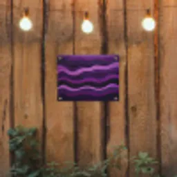 Lijnen - Golven - Paars - Abstract tuinposter los doek klein -sfeer1