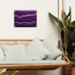 Lijnen - Golven - Paars - Abstract tuinposter los doek klein -sfeer7